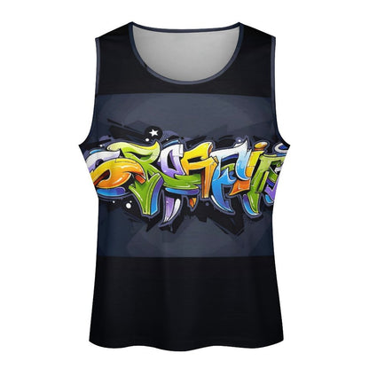COLORFUL GRAFFITI Men's Next Level Tank Top-SMALL-5XL