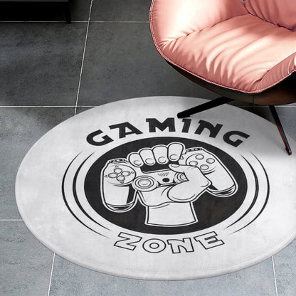 Round Coral Velvet Warm Floor Mat