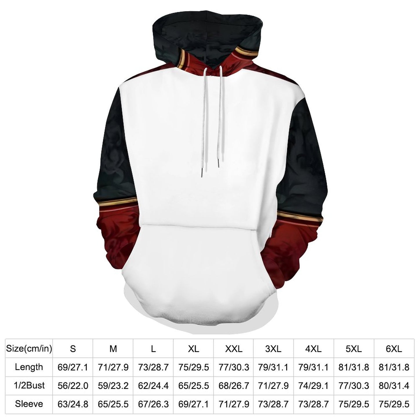230gsm Men's Cool Hoodie with Double-layer Cap (All-Over Printing)