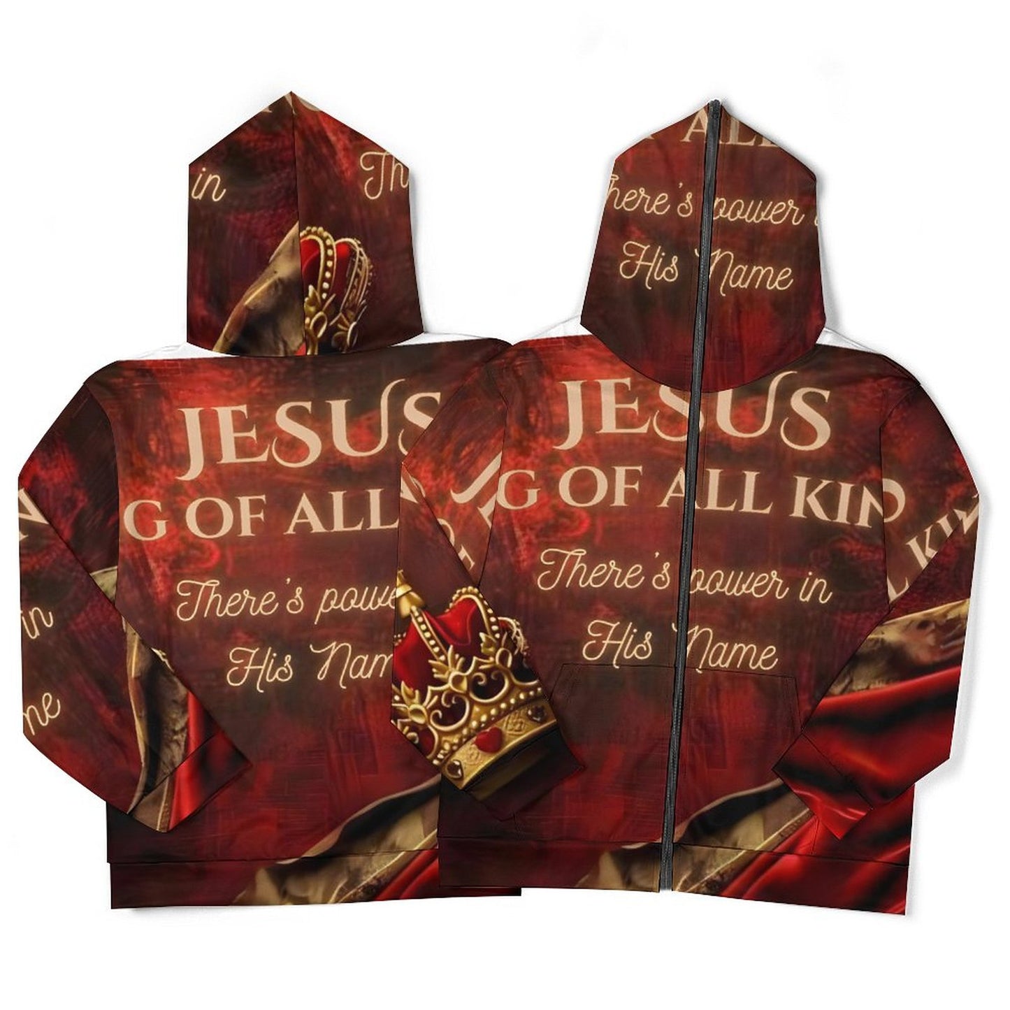 230gsm Custom Zip up Hoodie(All-Over Printing)
