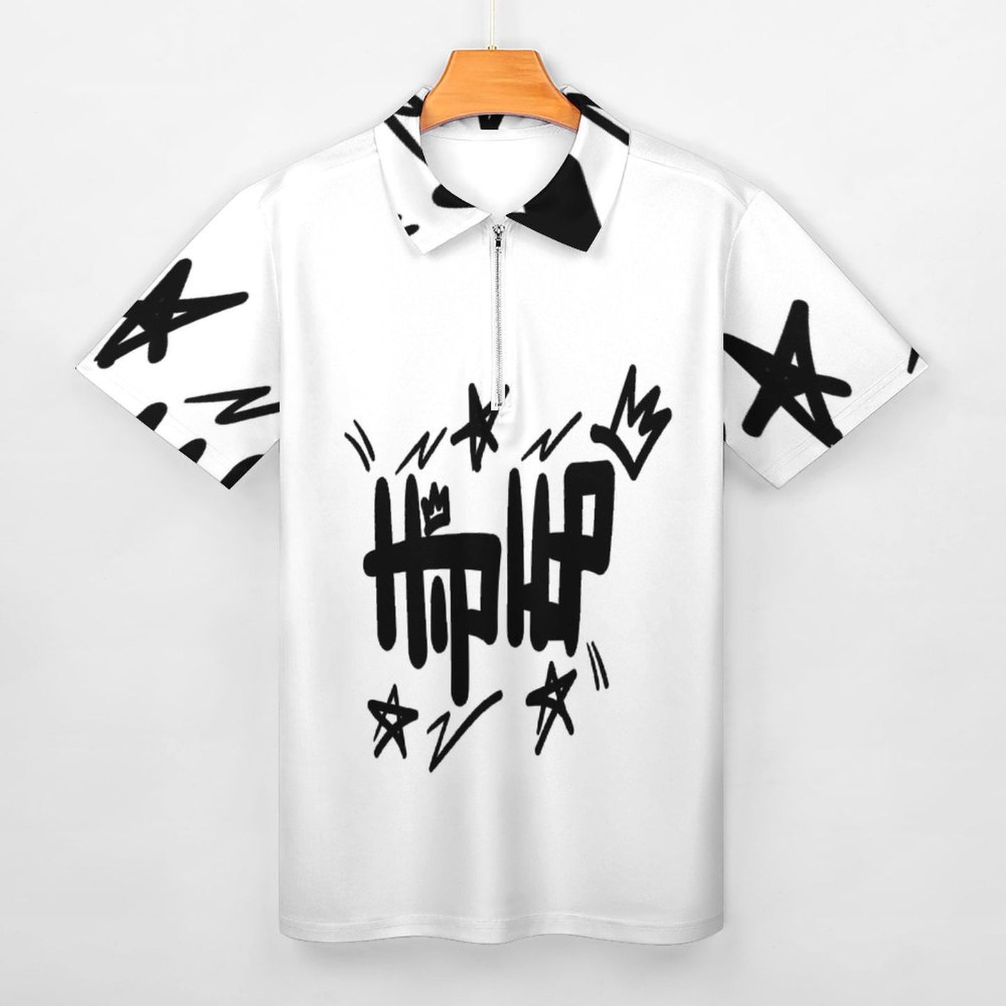 Men's Short Sleeve POLO Shirt with Zipper B470 (All-Over Printing)
