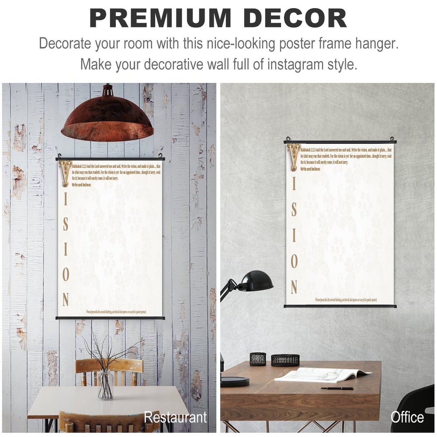 Canvas Hanging Poster with Scrolls-16"x24"/ 40x60cm