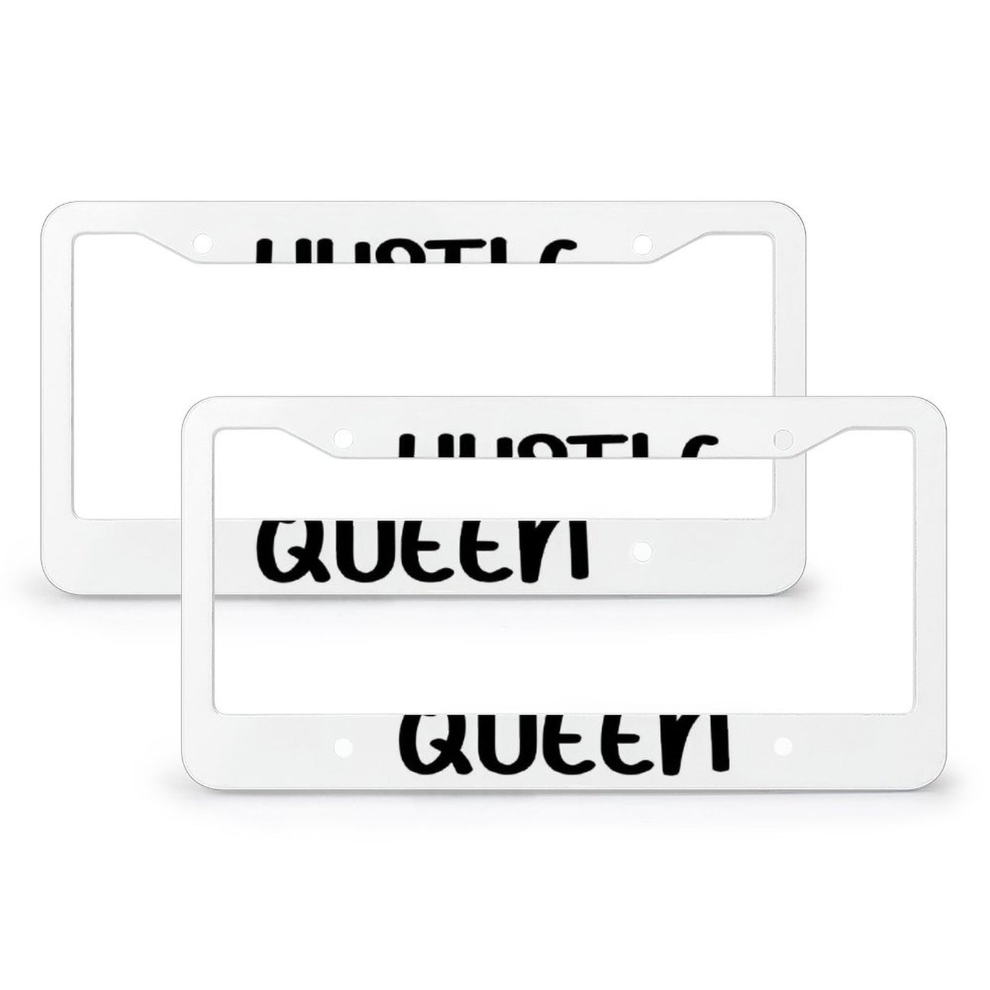 License Plate Frames with 4 Round Holes (1 Pair)