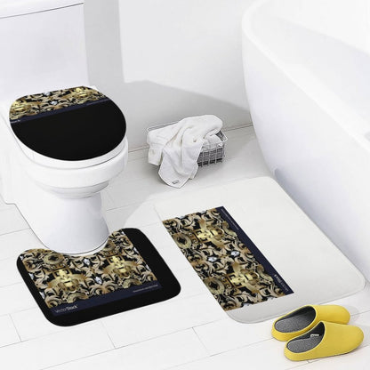 Coral Velvet Restroom Rug Set of 3-19.7"x31.5"/50x80cm