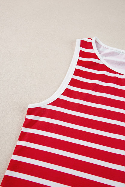 US Flag Round Neck Tank-SMALL-XL