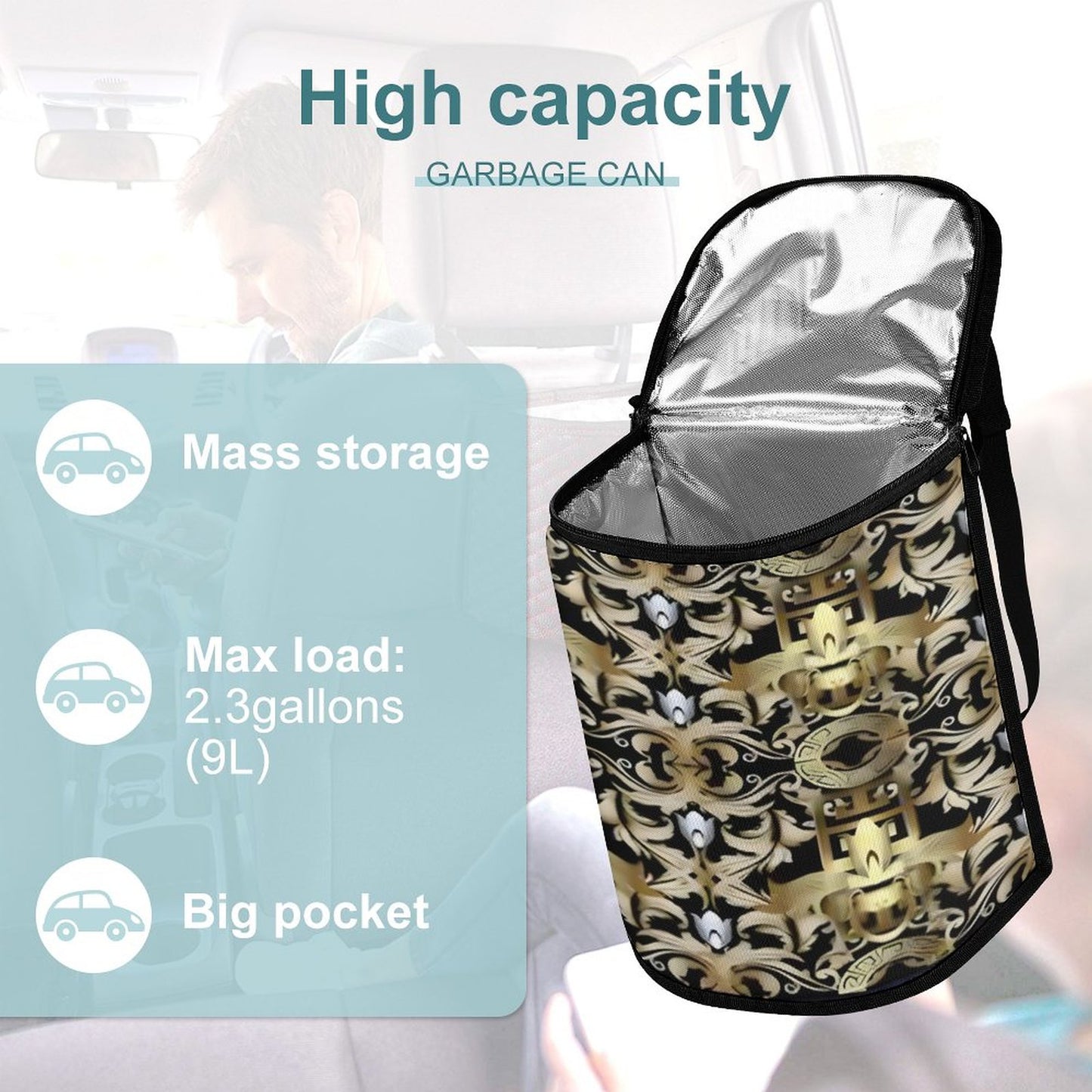 Collapsible Car Trash Bin