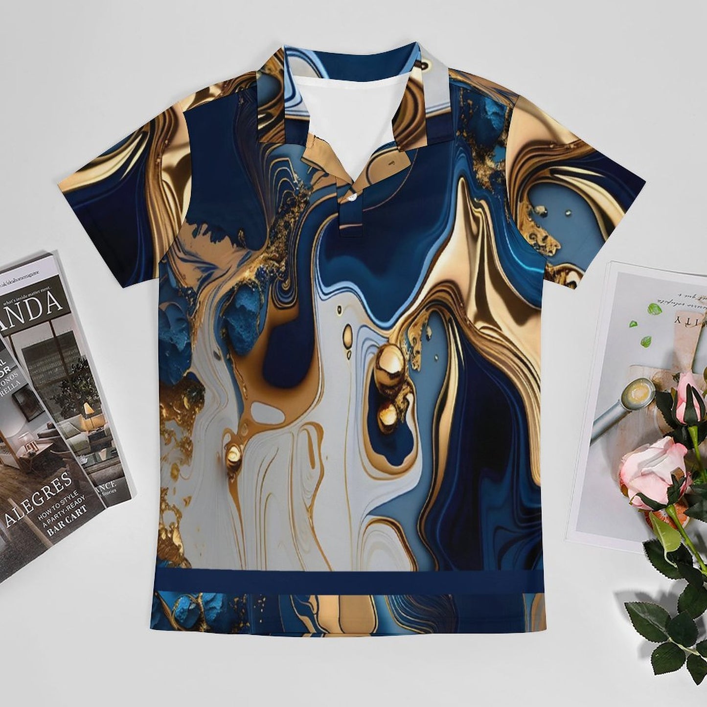 Short Sleeve Men's POLO T-shirt (All-Over Printing)