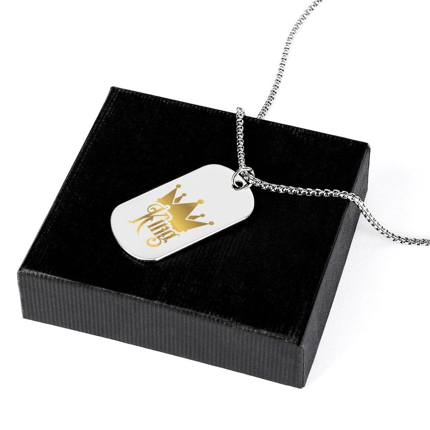 Memorial Necklace with Titanium Steel Square Pendant
