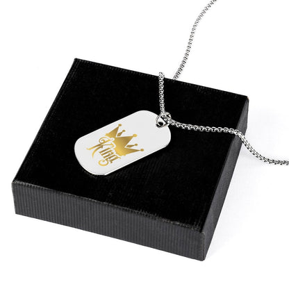 Memorial Necklace with Titanium Steel Square Pendant