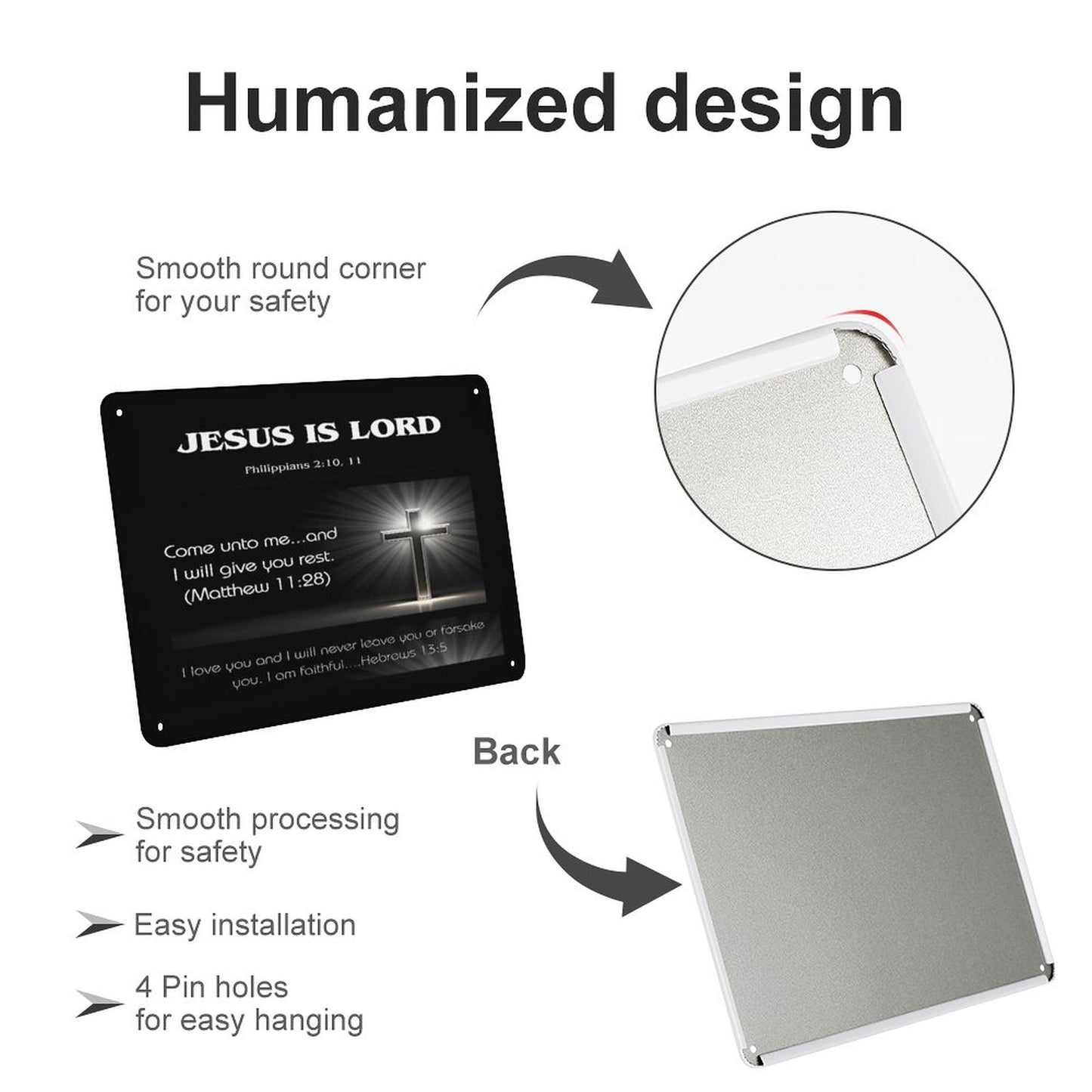 Horizontal Personalized Metal Wall Art Tin Sign-5.5"x7.9"/14x20cm
