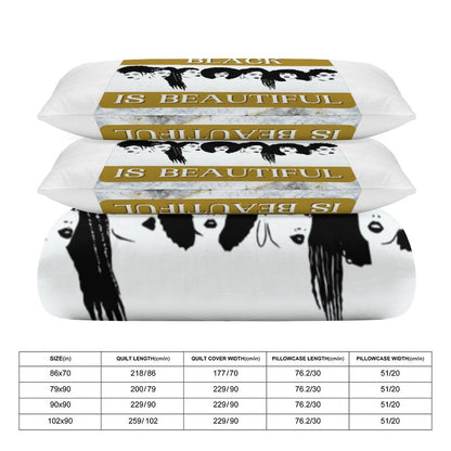 3-Piece Bedding Set-90"x90"/ 229x229cm (Dual-sided Printing)