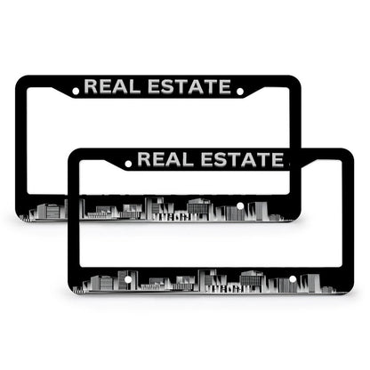 License Plate Frames with 4 Round Holes (1 Pair)