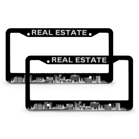 License Plate Frames with 4 Round Holes (1 Pair)