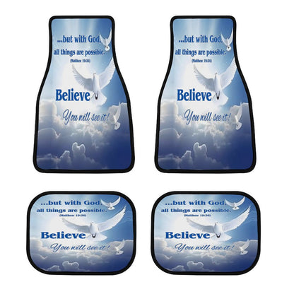 Car Mat Set of 4-BELIEVE