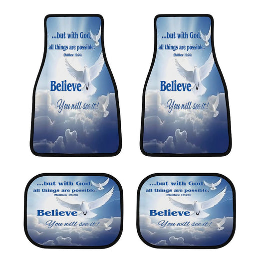 Car Mat Set of 4-BELIEVE