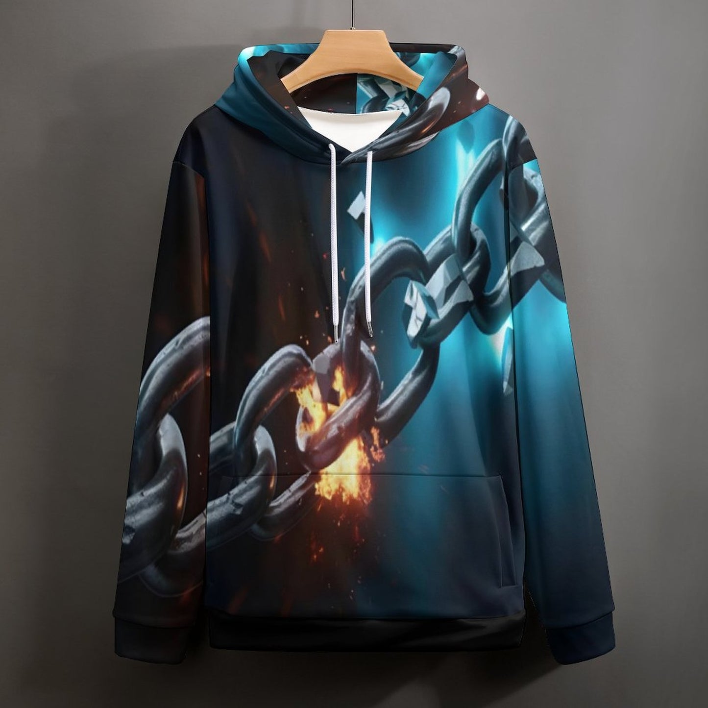 230gsm Men's Cool Hoodie with Double-layer Cap (All-Over Printing)