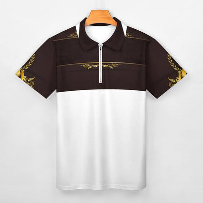 Men's Short Sleeve POLO Shirt with Zipper B470 (All-Over Printing)