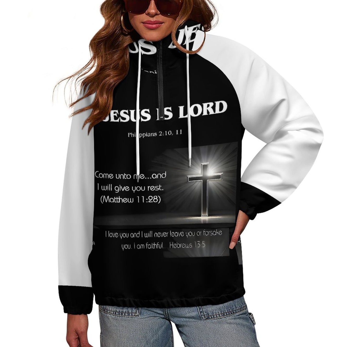 Double-Layered Hoodie with Pockets(All-Over Printing)