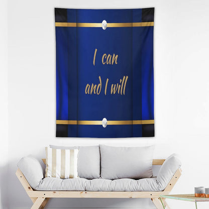 Wall Art with Vertical Tapestry