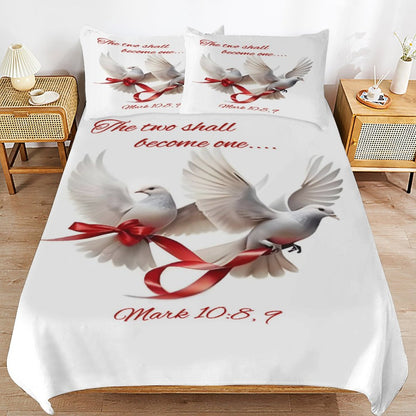 3-Piece Bedding Set-86"×70"/ 218×177cm (Dual-sideded Printing)
