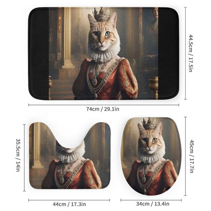 Shower Curtain Set with 3 Rugs