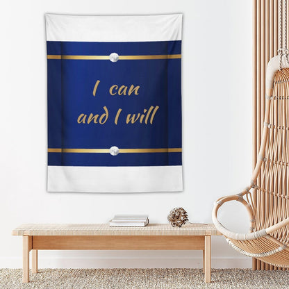 Wall Art with Vertical Tapestry