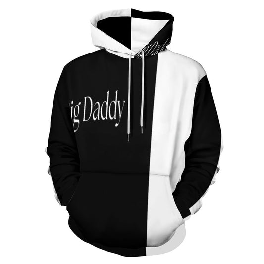 Men's Cool Hoodie with Double-layer Cap- S-6XL-BIG DADDY b/w