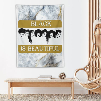 Wall Art with Vertical Tapestry