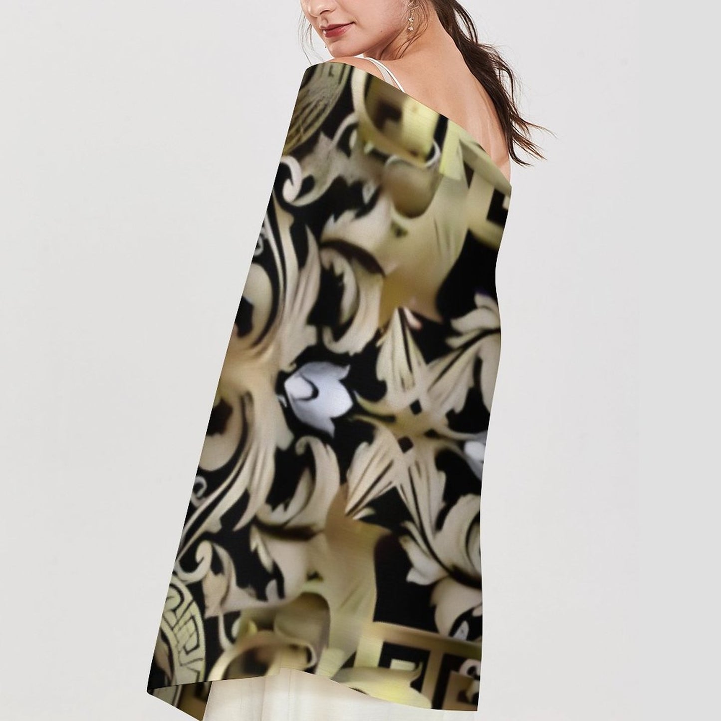 Cashmere-like Tassel Scarf (All-Over Printing)