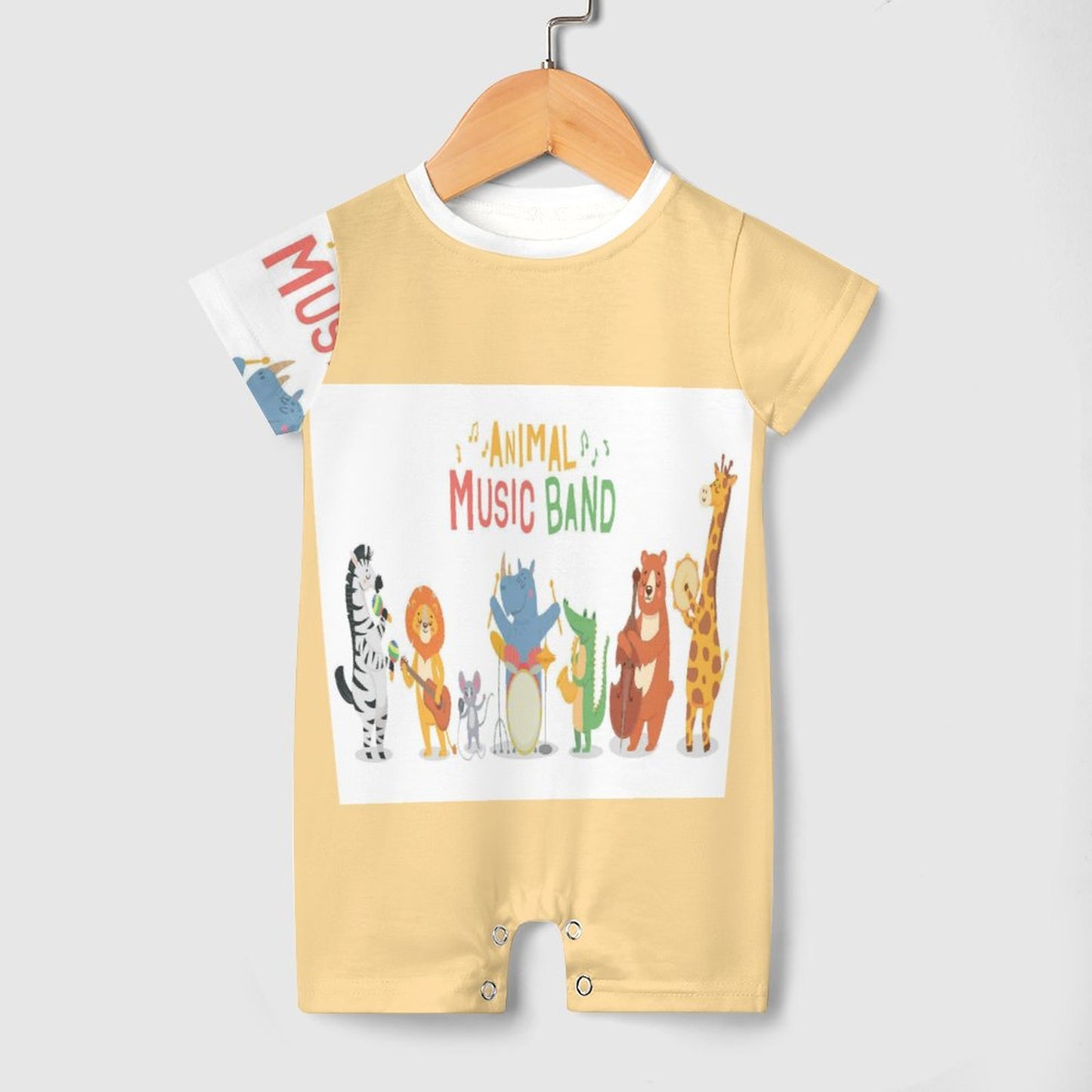 Short Sleeve Baby Bodysuit Romper PLR (All-Over Printing)