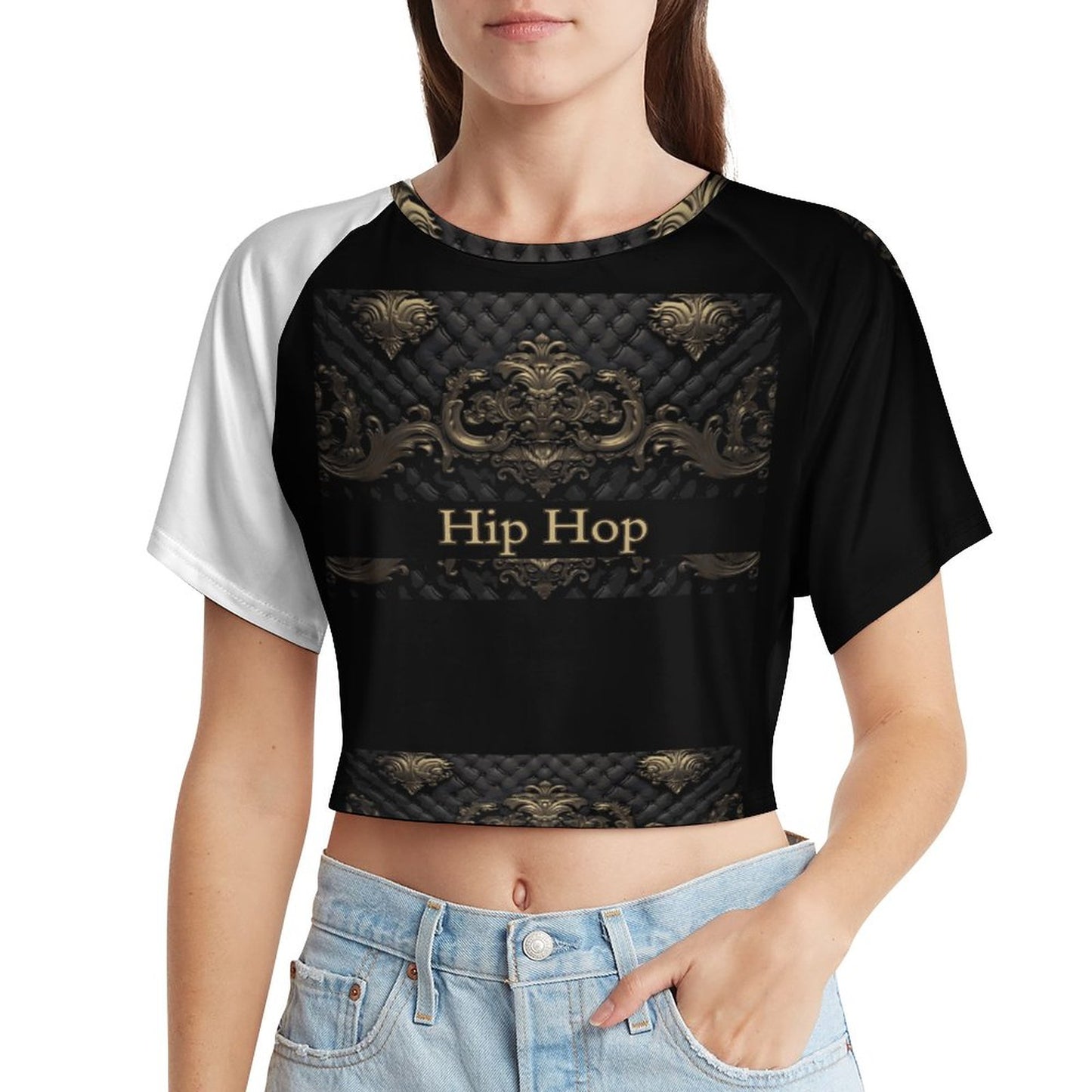 Short Sleeve Navel Shirt Baby Tee NT29 (All-Over Printing)