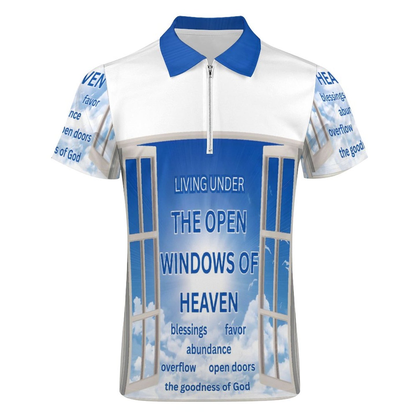 Men's Short Sleeve POLO Shirt with Zipper(All-Over Printing)