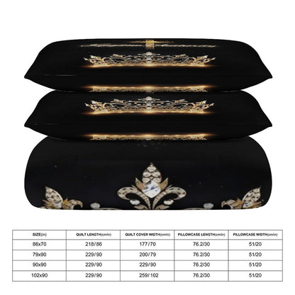 3-Piece Bedding Set-102"x90"/ 259x229cm (Dual-sided Printing)