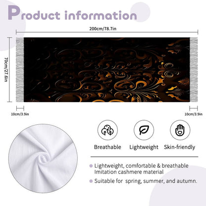 Cashmere-like Tassel Scarf (All-Over Printing)
