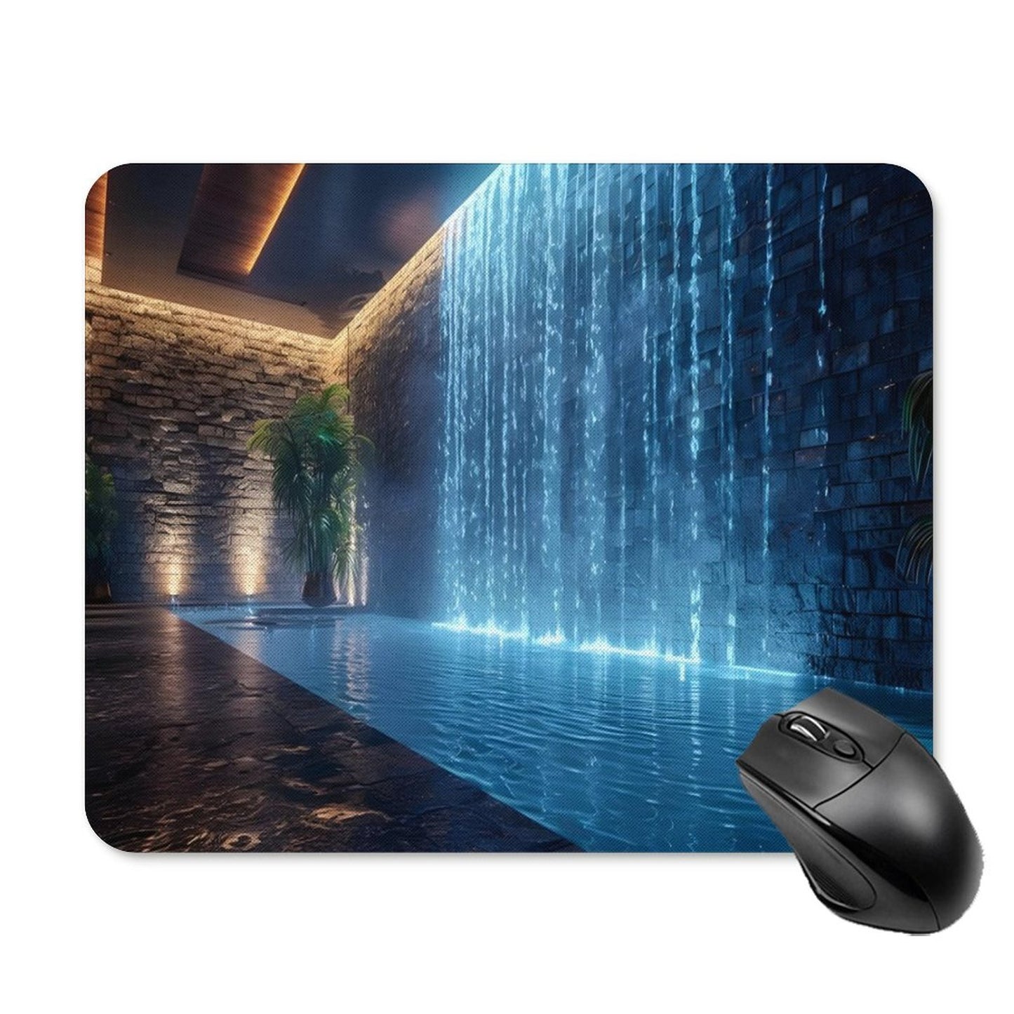 WALL WATERFALL Square Mouse Pad
