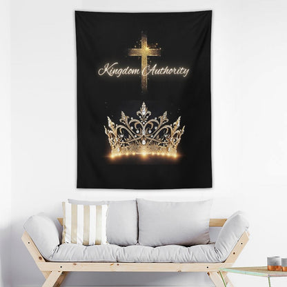 Wall Art with Vertical Tapestry