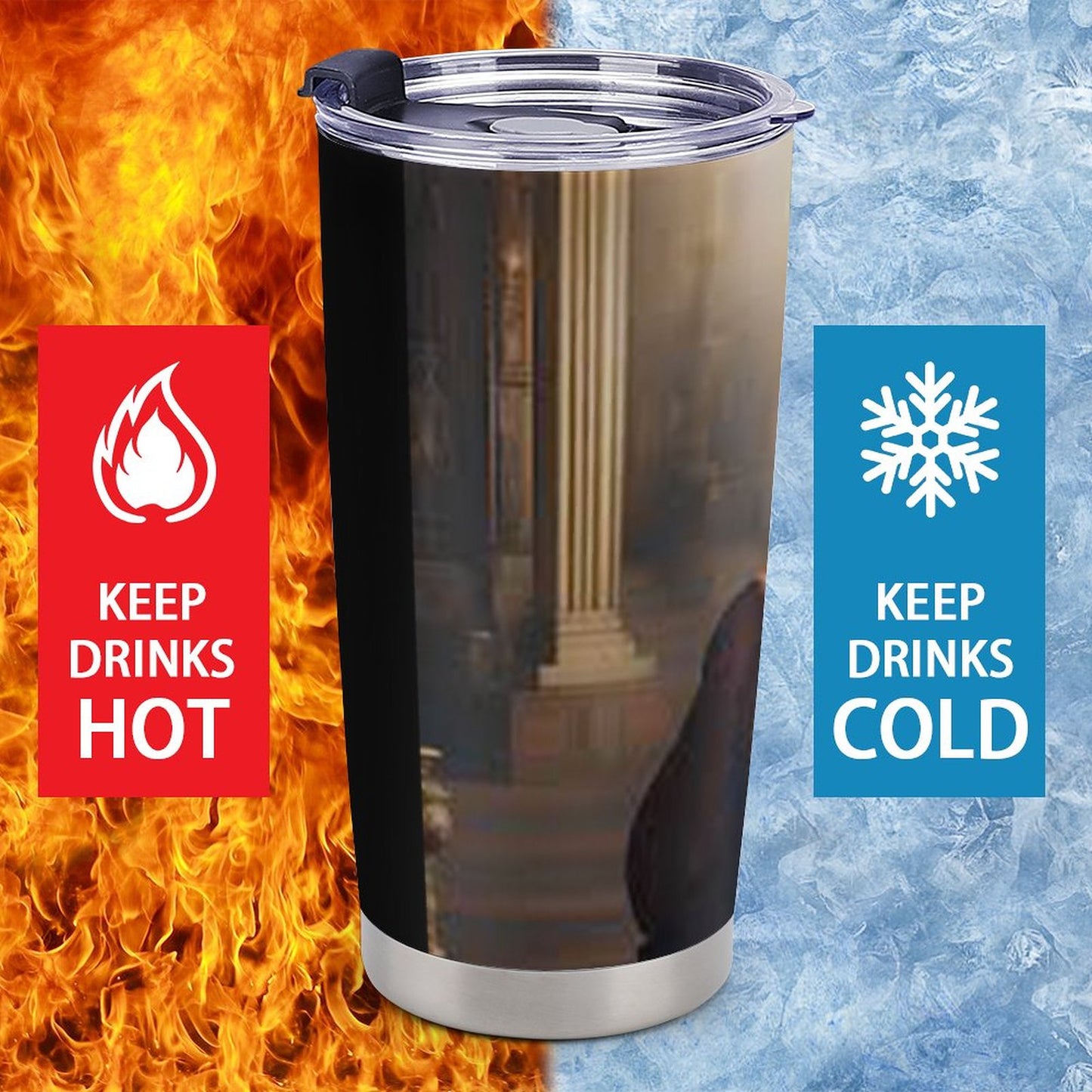 Car Travel Coffee Mug with Lid (All-Over Printing)