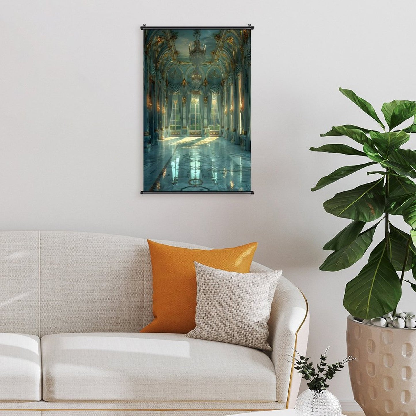 Canvas Hanging Poster with Scrolls-16"x24"/ 40x60cm