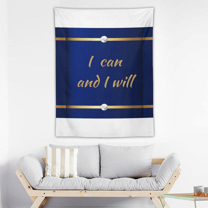 Wall Art with Vertical Tapestry