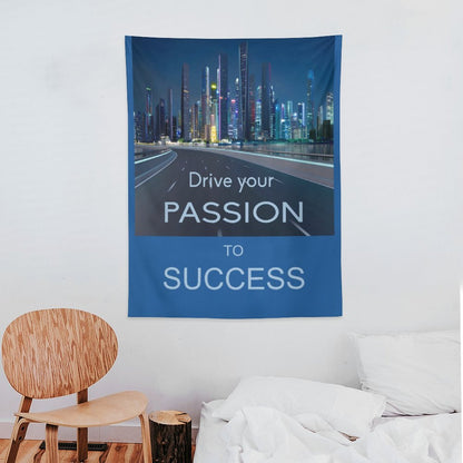 Wall Art with Vertical Tapestry