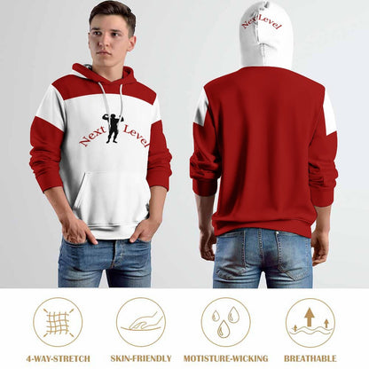 230gsm Men's Personalized Hoodie with Double-layer Cap (All-Over Printing)
