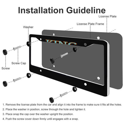 License Plate Frames with 4 Round Holes (1 Pair)