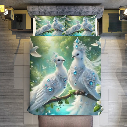 3-Piece Bedding Set-90"x90"/ 229x229cm (Dual-sided Printing)