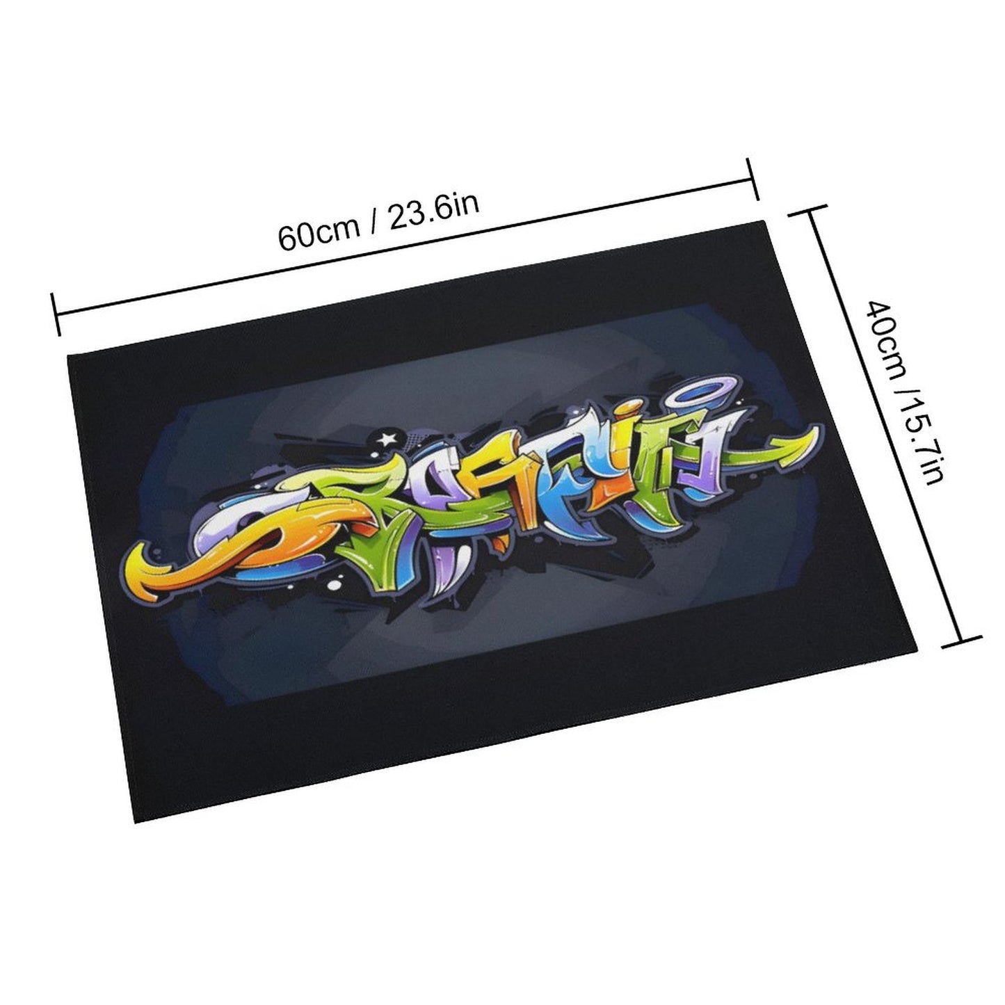 COLORFUL GRAFFITI Crystal Velvet Bedroom Floor Mat