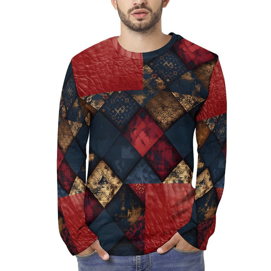 TRIANGLES & LEATHER Lightweight Long Sleeve Shirt-SMALL-5XL