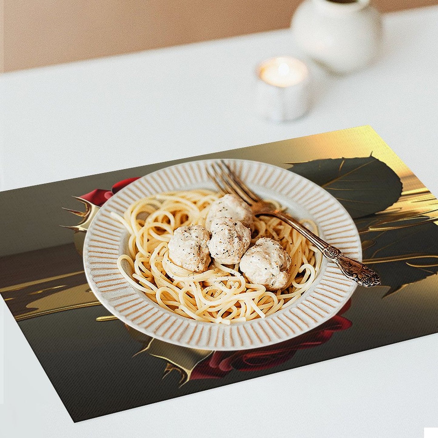 ROSE IN GOLD PVC Placemats