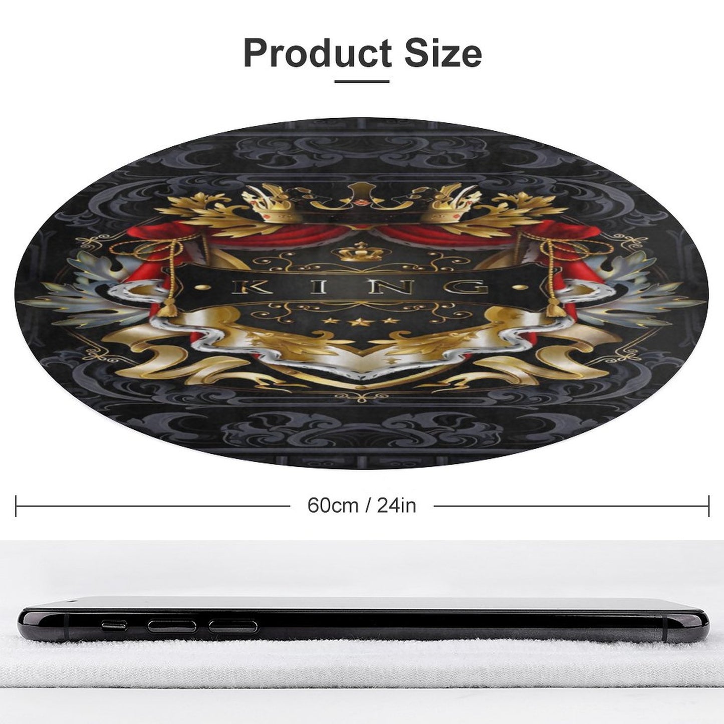 Round Coral Velvet Warm Floor Mat