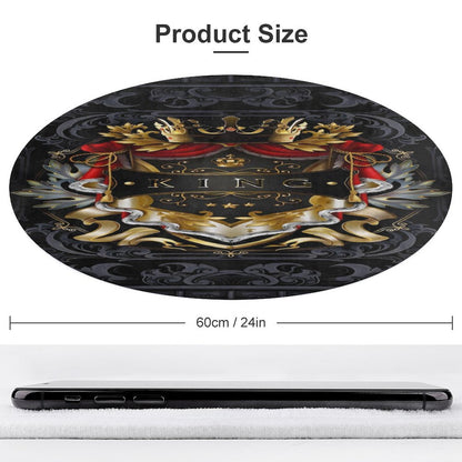 Round Coral Velvet Warm Floor Mat