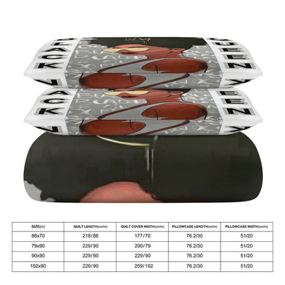 3-Piece Bedding Set-102"x90"/ 259x229cm (Dual-sided Printing)