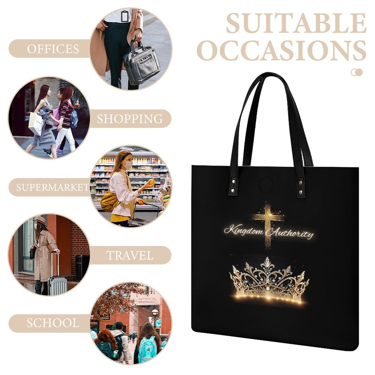 Leather Handbag(One-sided Printing)